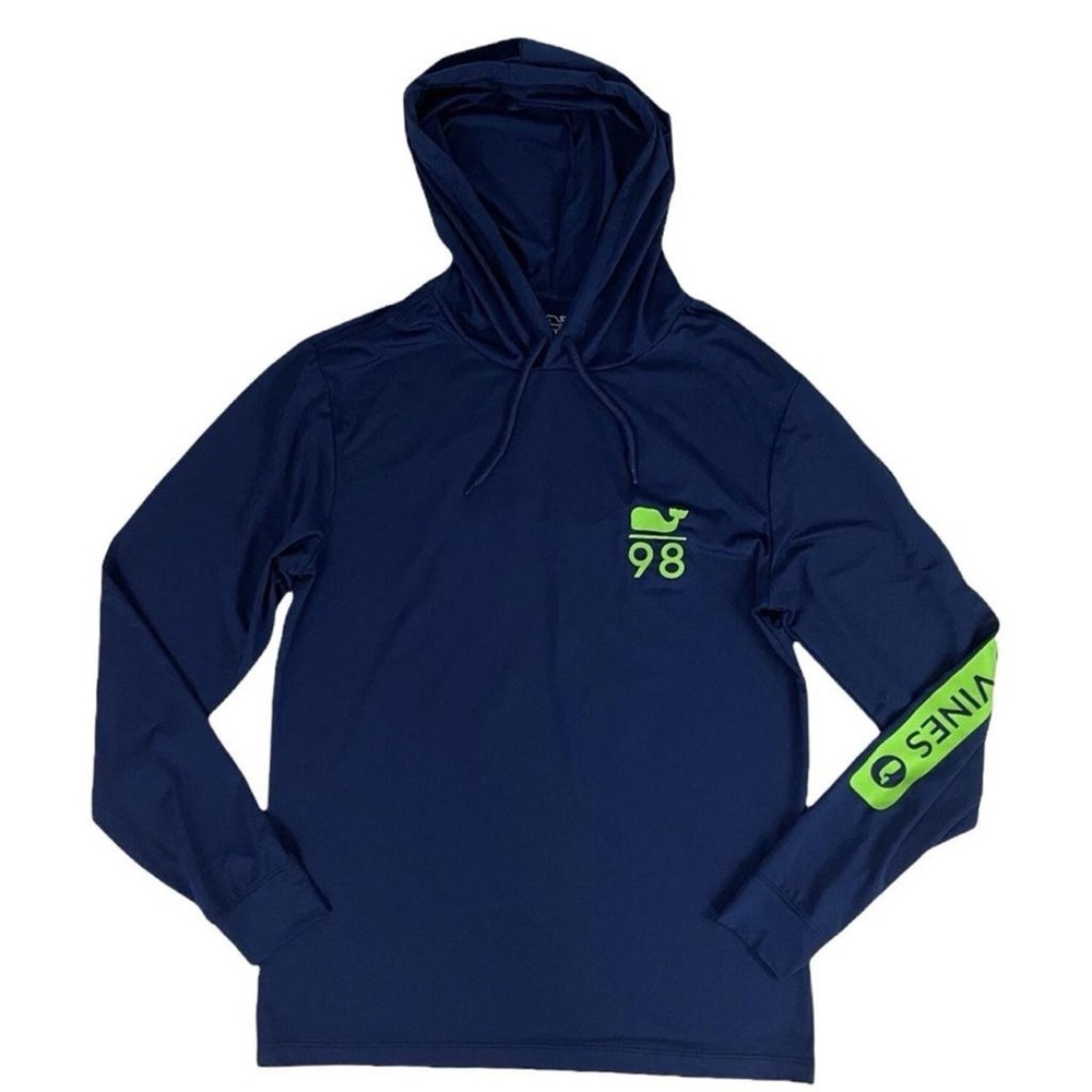 Vineyard Vines Men's Long Sleeve Graphic Whale 98 Hoodie Size L - Picture 2 of 6